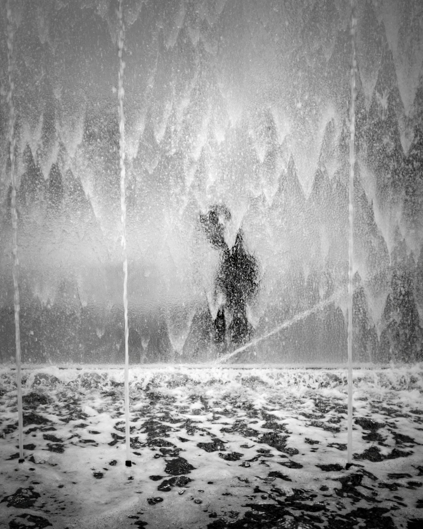 Watching yourself from the outside —
distorted, delayed, just out of reach.

Every gesture is broken into pieces,
then sewn back together by light and memory.
Not quite how it happened.
But maybe closer to how it felt.

You’re in it, but also behind it.
Not drowning.
Not breathing.
Just suspended.